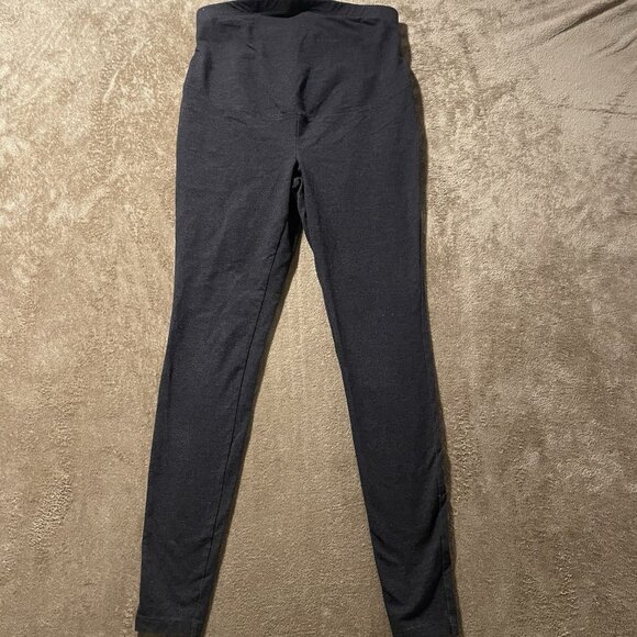 Old Navy Maternity Leggings Women's Size Small Dark Gray Full Length Charcoal - Picture 1 of 7